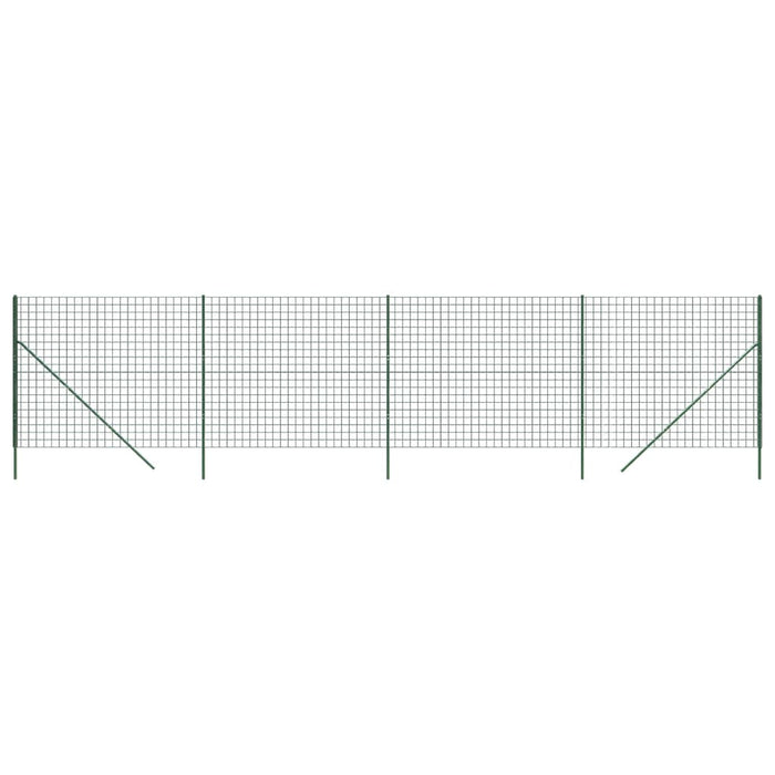 Recinzione Metallica Verde 1,8x10 m in Acciaio Zincato 154085