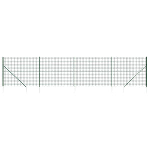 Recinzione Metallica con Picchetti Ancoraggio Verde 2x10 m 154134