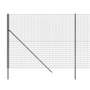 Recinzione Metallica Antracite 2x10 m in Acciaio Zincato 154198