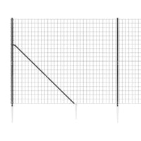 Recinzione Metallica con Picchetti Ancoraggio Antracite 1,4x10m 154259