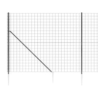 Recinzione Metallica con Picchetti Ancoraggio Antracite 1,8x10m 154277