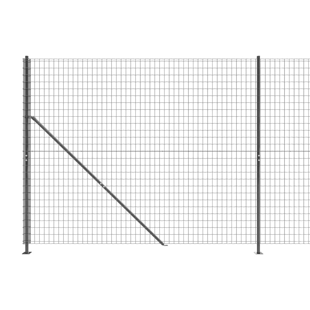 Recinzione Metallica con Flangia Antracite 1,4x10 m 154291