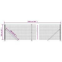 Recinzione Metallica con Flangia Antracite 1x25 m 154313