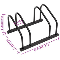 Portabici per 2 Biciclette Acciaio Nero 154422