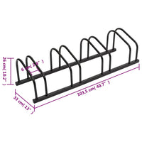 Portabici per 4 Biciclette Acciaio Nero 154424