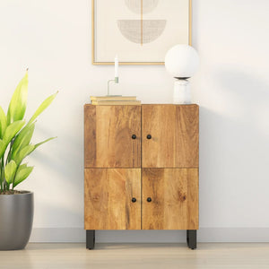 Credenza con 4 Ante 60x33x75 cm in Legno Massello di Mangocod mxl 104564