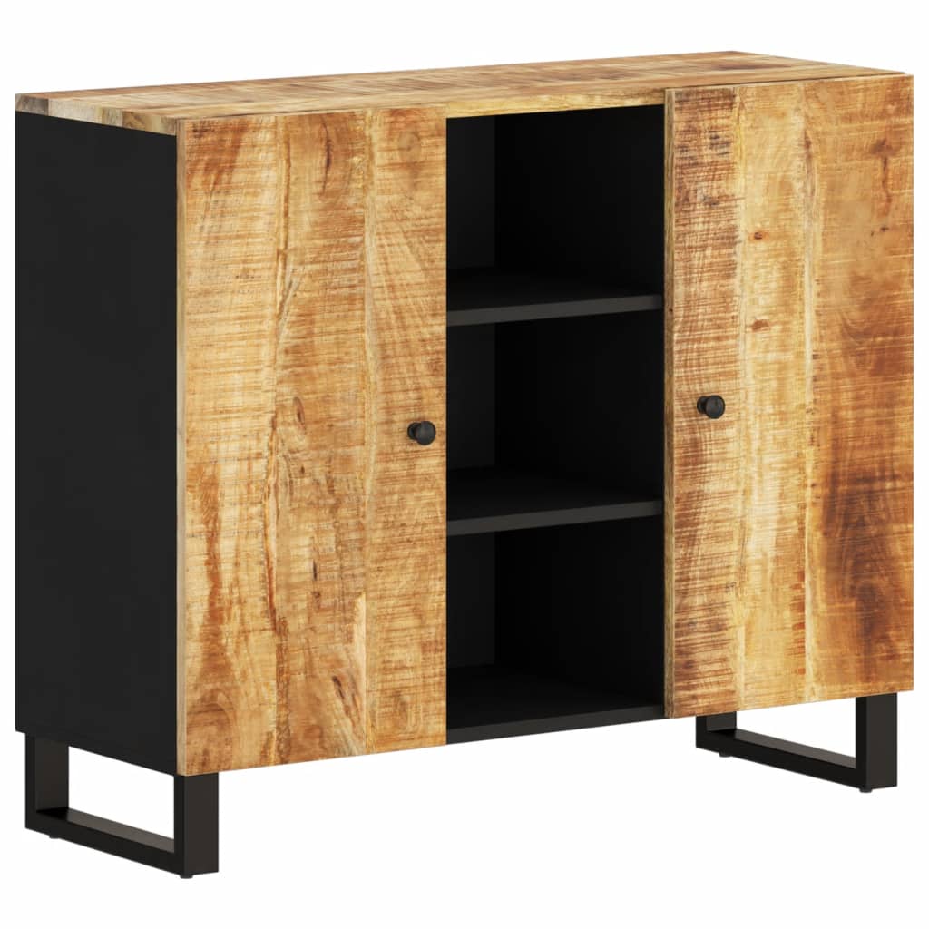 Credenza con 2 Ante 90x33x75 cm in Legno Massello di Mango 352925