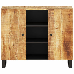 Credenza con 2 Ante 90x33x75 cm in Legno Massello di Mango 352925