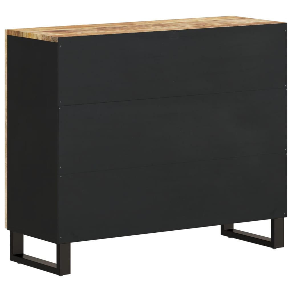 Credenza con 2 Ante 90x33x75 cm in Legno Massello di Mango 352925