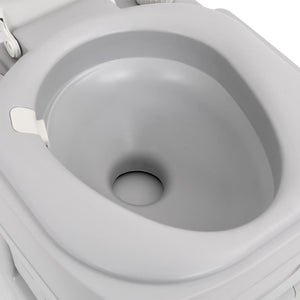 Toilette da Campeggio Portatile Grigia e Bianca 22+12 L in HDPE 154405