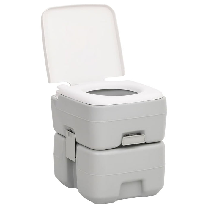 Toilette da Campeggio Portatile Grigia e Bianca 20+10 L in HDPEcod mxl 121296