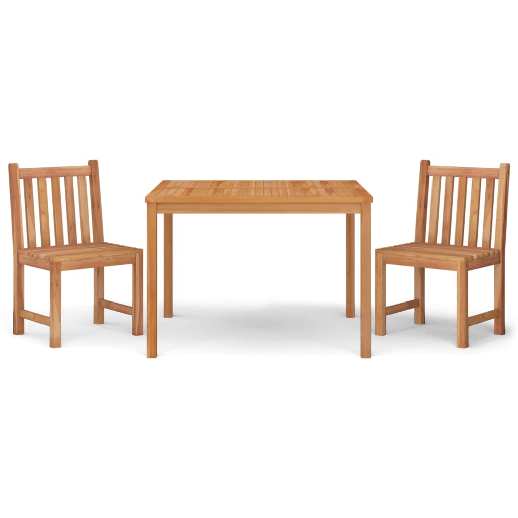 Set da Pranzo per Giardino 3 pz in Legno Massello di Teak cod mxl 78115