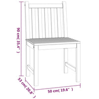 Set da Pranzo per Giardino 3 pz in Legno Massello di Teak cod mxl 78115