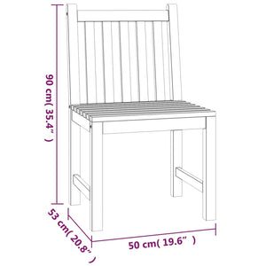 Set da Pranzo per Giardino 3 pz in Legno Massello di Teak cod mxl 78115