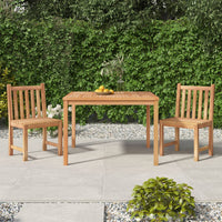 Set da Pranzo per Giardino 3 pz in Legno Massello di Teak cod mxl 78115