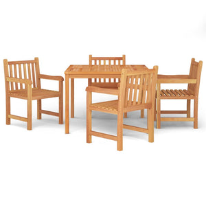 Set da Pranzo per Giardino 5 pz in Legno Massello di Teak cod mxl 78140