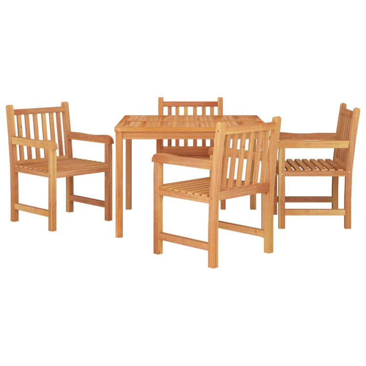 Set da Pranzo per Giardino 5 pz in Legno Massello di Teak cod mxl 78140