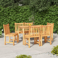 Set da Pranzo da Giardino 7 pz in Legno Massello di Teak cod mxl 42253