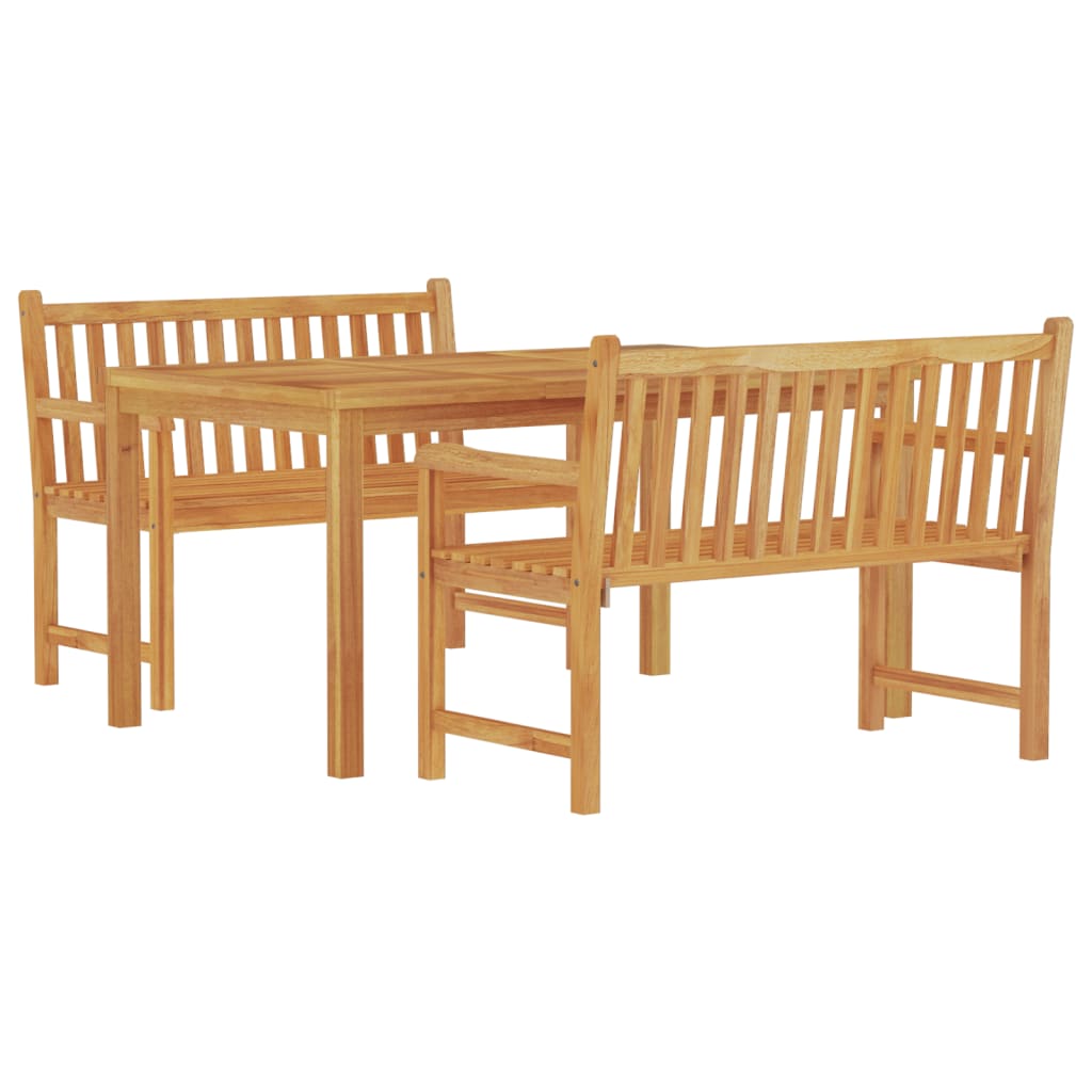 Set da Pranzo per Giardino 3 pz in Legno Massello di Teak cod mxl 43656