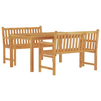 Set da Pranzo per Giardino 3 pz in Legno Massello di Teak cod mxl 43656