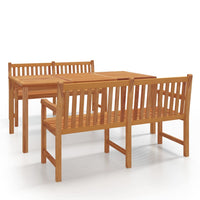 Set da Pranzo per Giardino 3 pz in Legno Massello di Teak 3157156