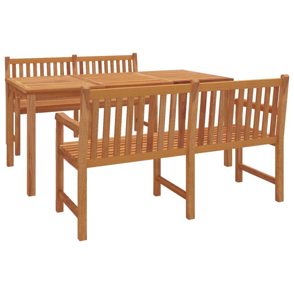 Set da Pranzo per Giardino 3 pz in Legno Massello di Teak 3157156