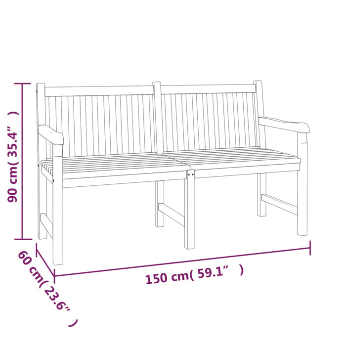 Set da Pranzo per Giardino 3 pz in Legno Massello di Teak 3157156