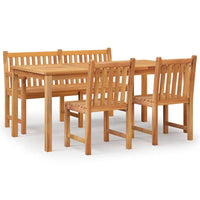 Set da Pranzo per Giardino 4 pz in Legno Massello di Teak cod mxl 36866