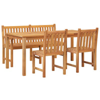 Set da Pranzo per Giardino 4 pz in Legno Massello di Teak cod mxl 36866