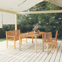 Set da Pranzo per Giardino 4 pz in Legno Massello di Teak 3157157