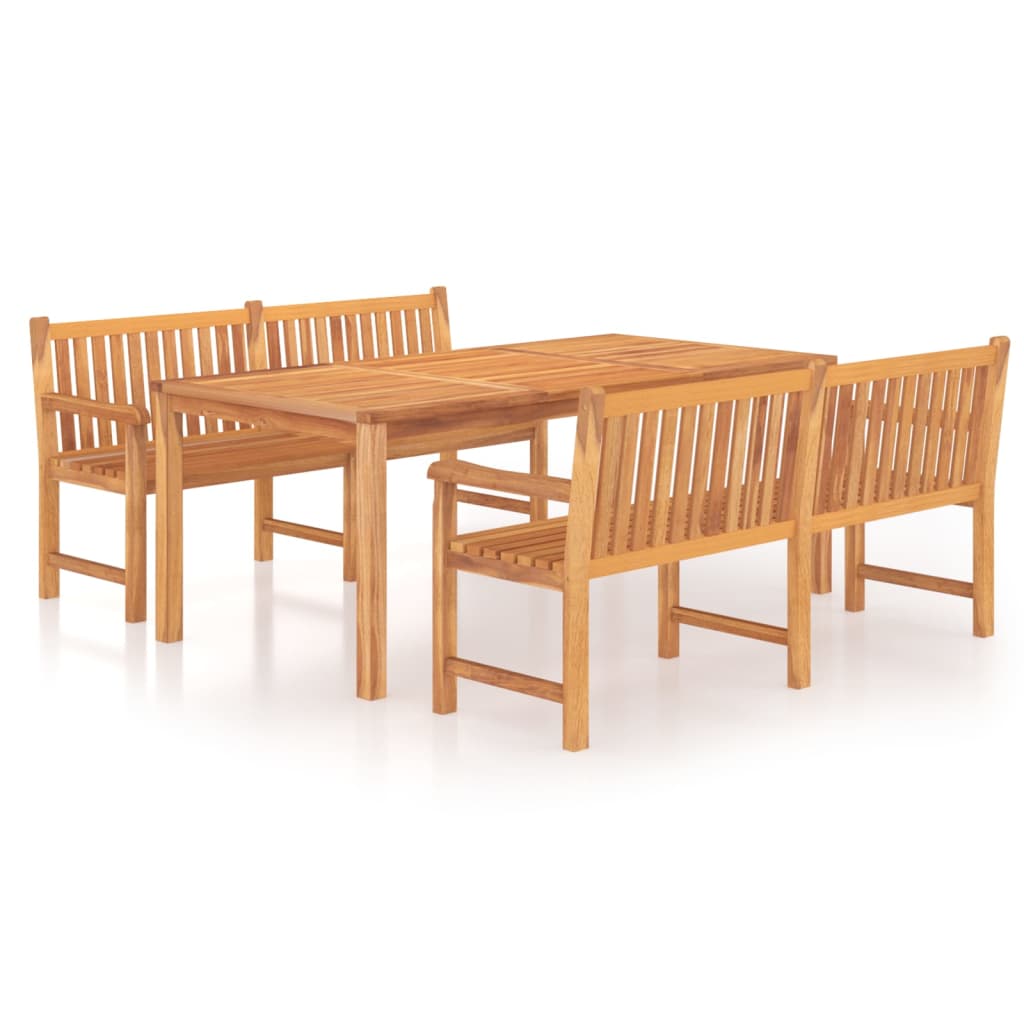 Set da Pranzo per Giardino 3 pz in Legno Massello di Teak cod mxl 43666