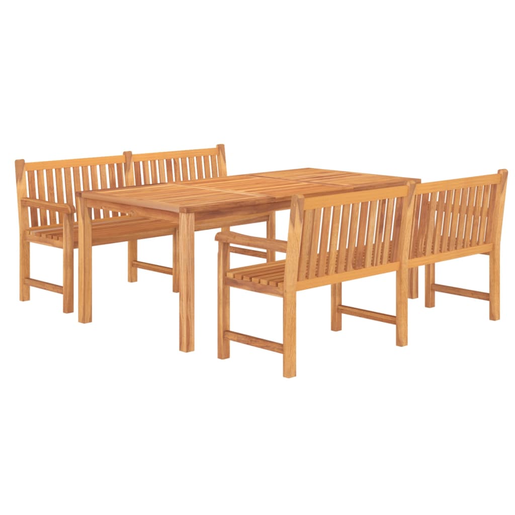 Set da Pranzo per Giardino 3 pz in Legno Massello di Teak cod mxl 43666