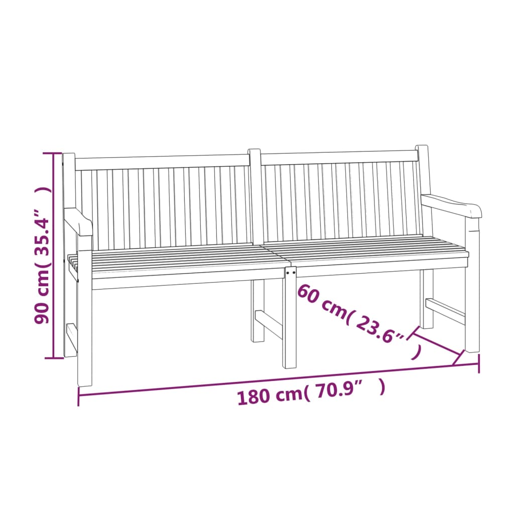 Set da Pranzo per Giardino 3 pz in Legno Massello di Teak cod mxl 43666