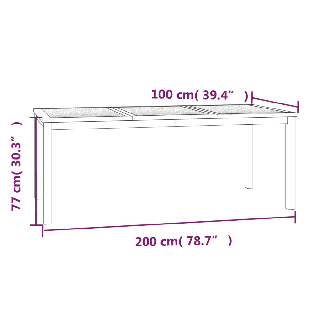 Set da Pranzo per Giardino 3 pz in Legno Massello di Teak cod mxl 43666