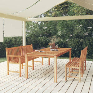 Set da Pranzo per Giardino 4 pz in Legno Massello di Teak cod mxl 43676