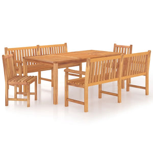 Set da Pranzo per Giardino 5 pz in Legno Massello di Teak cod mxl 43664