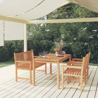 Set da Pranzo per Giardino 4 pz in Legno Massello di Teak cod mxl 44589