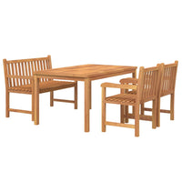 Set da Pranzo per Giardino 4 pz in Legno Massello di Teak 3157166