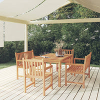 Set da Pranzo per Giardino 5 pz in Legno Massello di Teak 3157167