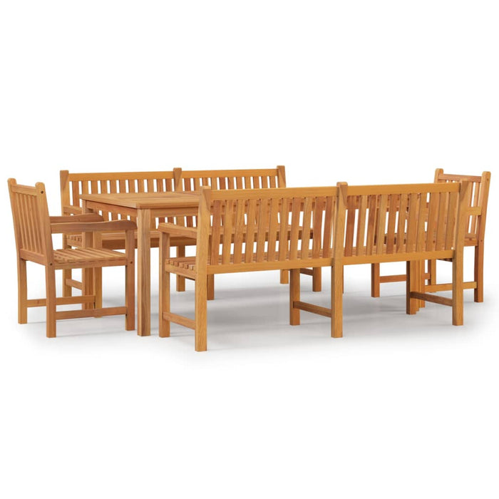 Set da Pranzo per Giardino 5 pz in Legno Massello di Teak 3157173