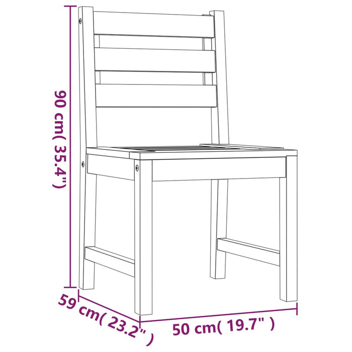 Sedie da Giardino 6 pz in Legno Massello di Teak