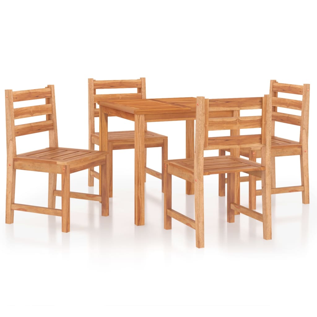 Set da Pranzo per Giardino 5 pz in Legno Massello di Teak cod mxl 42301