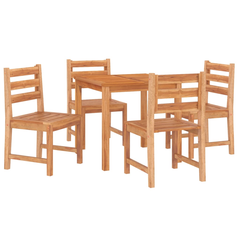 Set da Pranzo per Giardino 5 pz in Legno Massello di Teak cod mxl 42301