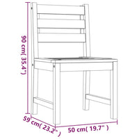 Set da Pranzo per Giardino 5 pz in Legno Massello di Teak cod mxl 42301