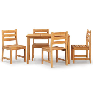 Set da Pranzo per Giardino 5 pz in Legno Massello di Teak cod mxl 47401