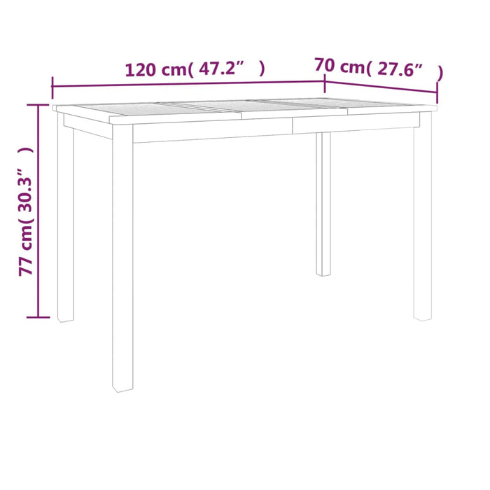 Set da Pranzo per Giardino 5 pz in Legno Massello di Teak cod mxl 47401