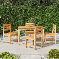 Set da Pranzo per Giardino 5 pz in Legno Massello di Teak cod mxl 47401