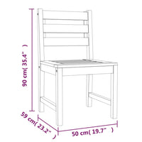 Set da Pranzo per Giardino 5 pz in Legno Massello di Teak cod mxl 53624