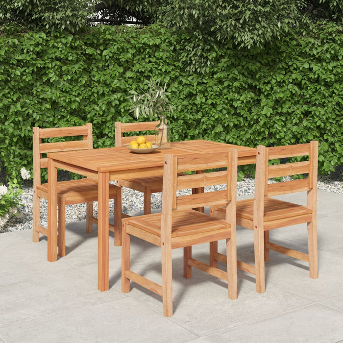 Set da Pranzo per Giardino 5 pz in Legno Massello di Teak cod mxl 53624