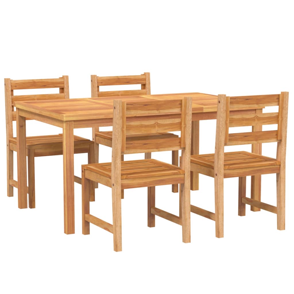 Set da Pranzo per Giardino 5 pz in Legno Massello di Teak cod mxl 43668